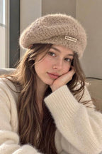 Oatmeal Mohair-Blend Beret