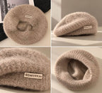 Oatmeal Mohair-Blend Beret