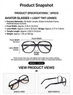 Amber Tint Aviator Sunglasses