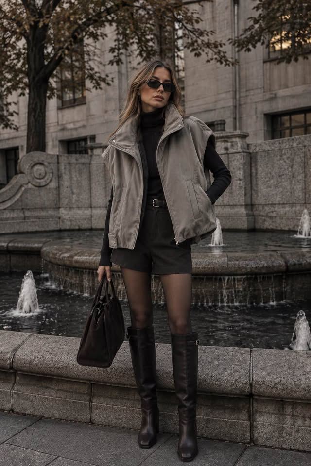 Reversible Lyocell & Rabbit Fur Vest