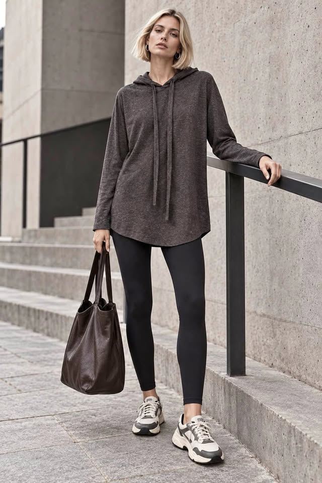 Charcoal Knit Hoodie