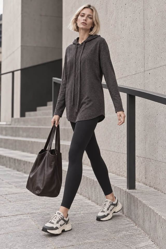 Charcoal Knit Hoodie