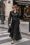 Black Vegan Leather Shirt