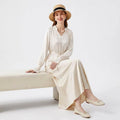 Ivory Rayon-Blend Balloon-Sleeve Blouse