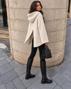 Ivory Wool & Angora Oversized Hoodie